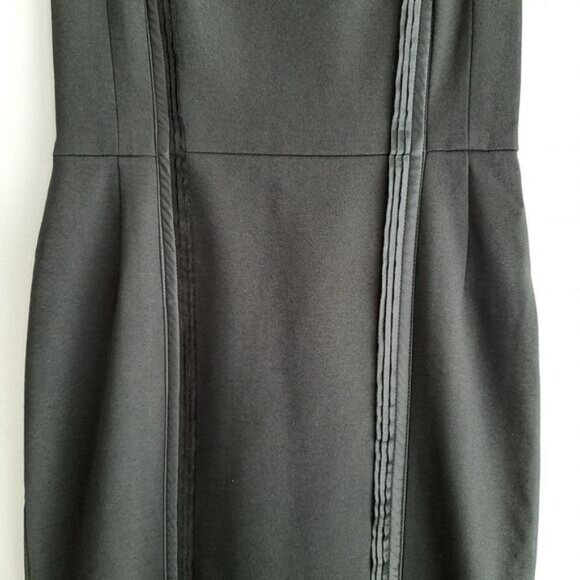 BANANA REPUBLIC | Bi-Stretch Square Neckline Sheath Dress Knee Length LBD Sz 4 - Picture 4 of 14